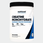 Creatina Monohidrato en Polvo (1 libra) Nutricost, sin sabor 91 servicio
