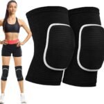 Rodilleras Voleibol Negra y Bordes Blanco ( par)