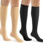 Medias De Compresion Rodillas cierre con punta 15-20 mmhg